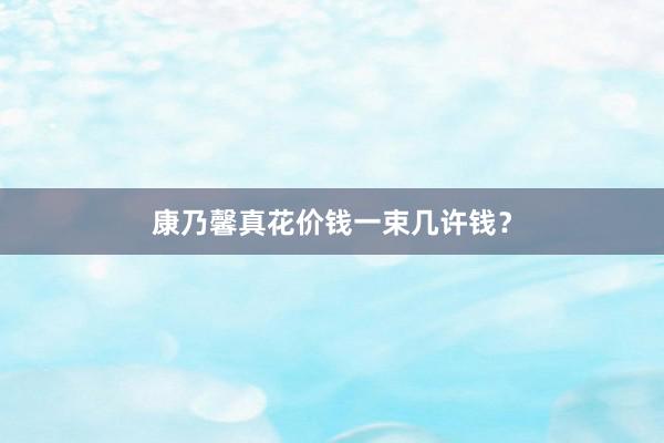 康乃馨真花价钱一束几许钱？